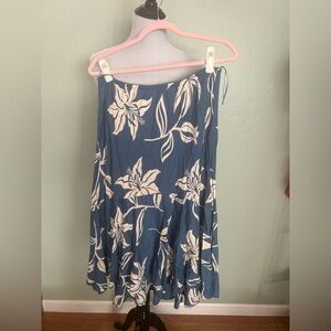 Lola P. Floral A-Line Skirt NWT